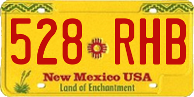 NM license plate 528RHB