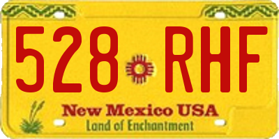 NM license plate 528RHF