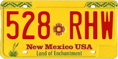 NM license plate 528RHW