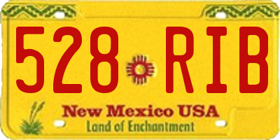 NM license plate 528RIB