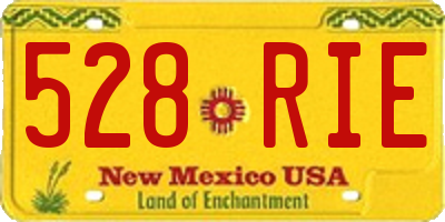 NM license plate 528RIE