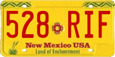 NM license plate 528RIF