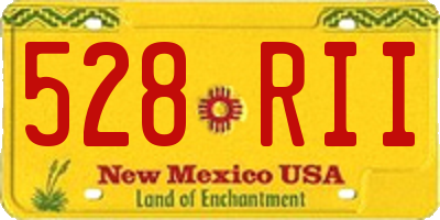 NM license plate 528RII