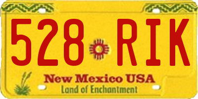 NM license plate 528RIK