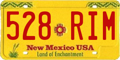NM license plate 528RIM