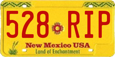 NM license plate 528RIP