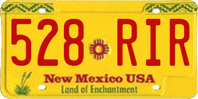 NM license plate 528RIR