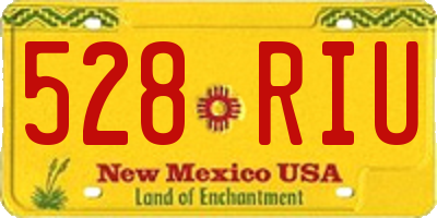 NM license plate 528RIU