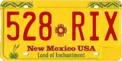 NM license plate 528RIX