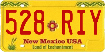 NM license plate 528RIY