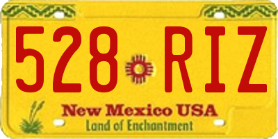 NM license plate 528RIZ