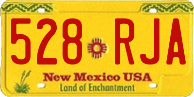 NM license plate 528RJA