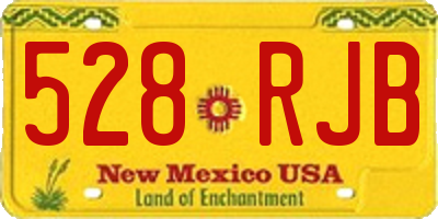 NM license plate 528RJB