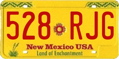 NM license plate 528RJG