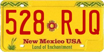 NM license plate 528RJQ