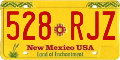 NM license plate 528RJZ