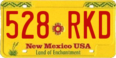 NM license plate 528RKD