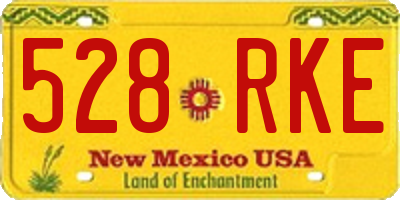 NM license plate 528RKE