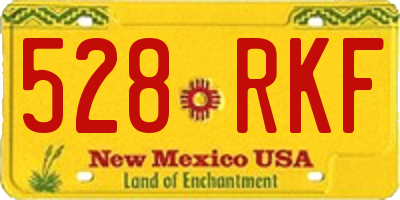 NM license plate 528RKF