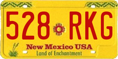 NM license plate 528RKG