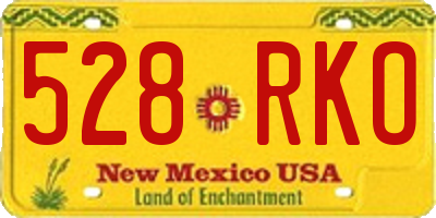 NM license plate 528RKO