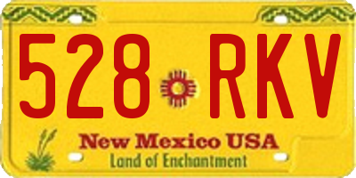 NM license plate 528RKV
