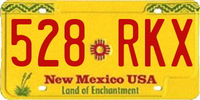 NM license plate 528RKX