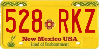 NM license plate 528RKZ