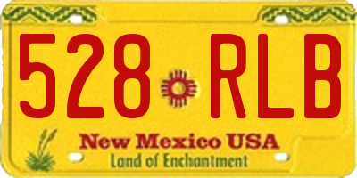 NM license plate 528RLB