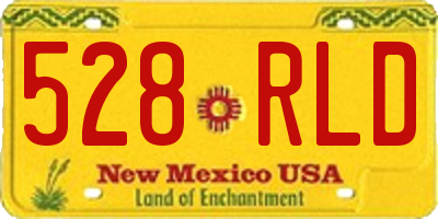 NM license plate 528RLD