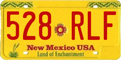 NM license plate 528RLF