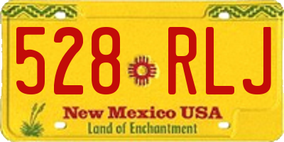 NM license plate 528RLJ