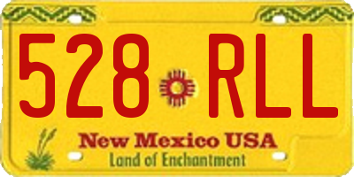 NM license plate 528RLL