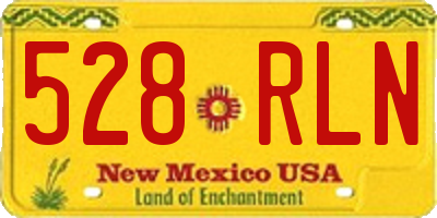 NM license plate 528RLN