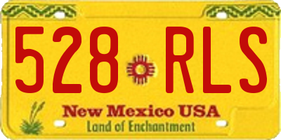 NM license plate 528RLS