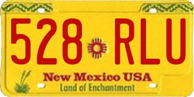 NM license plate 528RLU