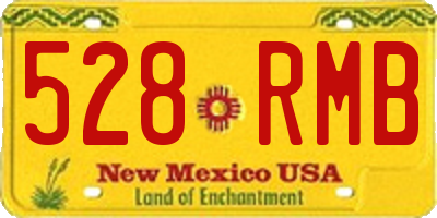 NM license plate 528RMB