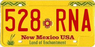 NM license plate 528RNA