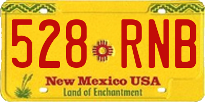 NM license plate 528RNB