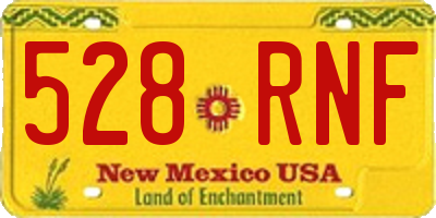 NM license plate 528RNF