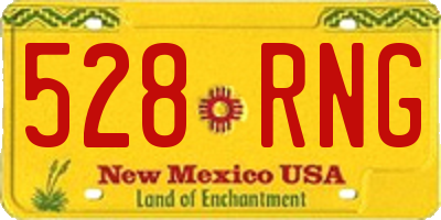 NM license plate 528RNG