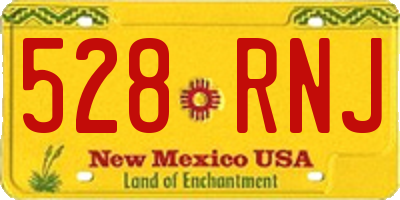 NM license plate 528RNJ