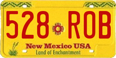 NM license plate 528ROB