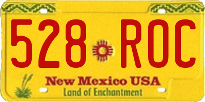 NM license plate 528ROC
