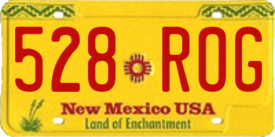 NM license plate 528ROG