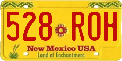 NM license plate 528ROH