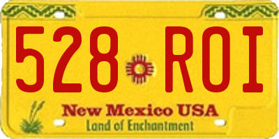 NM license plate 528ROI
