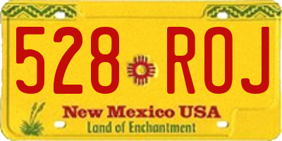 NM license plate 528ROJ