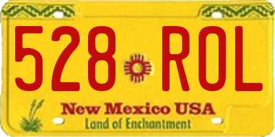 NM license plate 528ROL