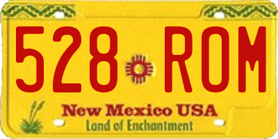 NM license plate 528ROM